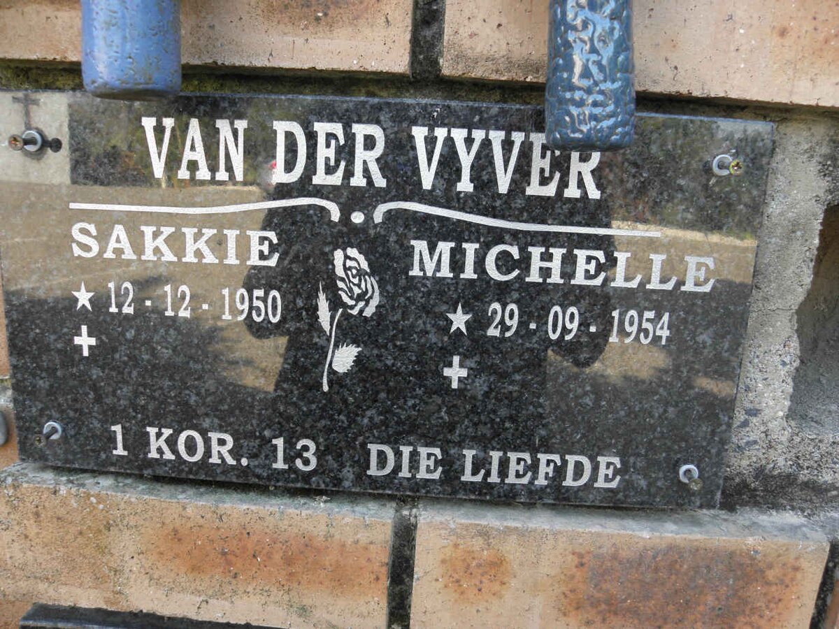 VYVER Sakkie, van der 1950- &amp; Michelle 1954-