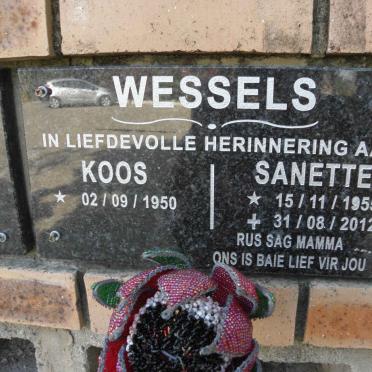WESSELS Koos 1950 &amp; Sanette 1955-2012