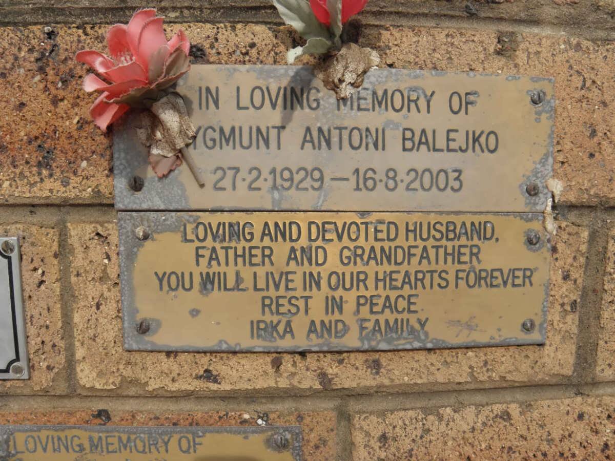 BALEJKO ?ygmunt Antoni 1929-2003