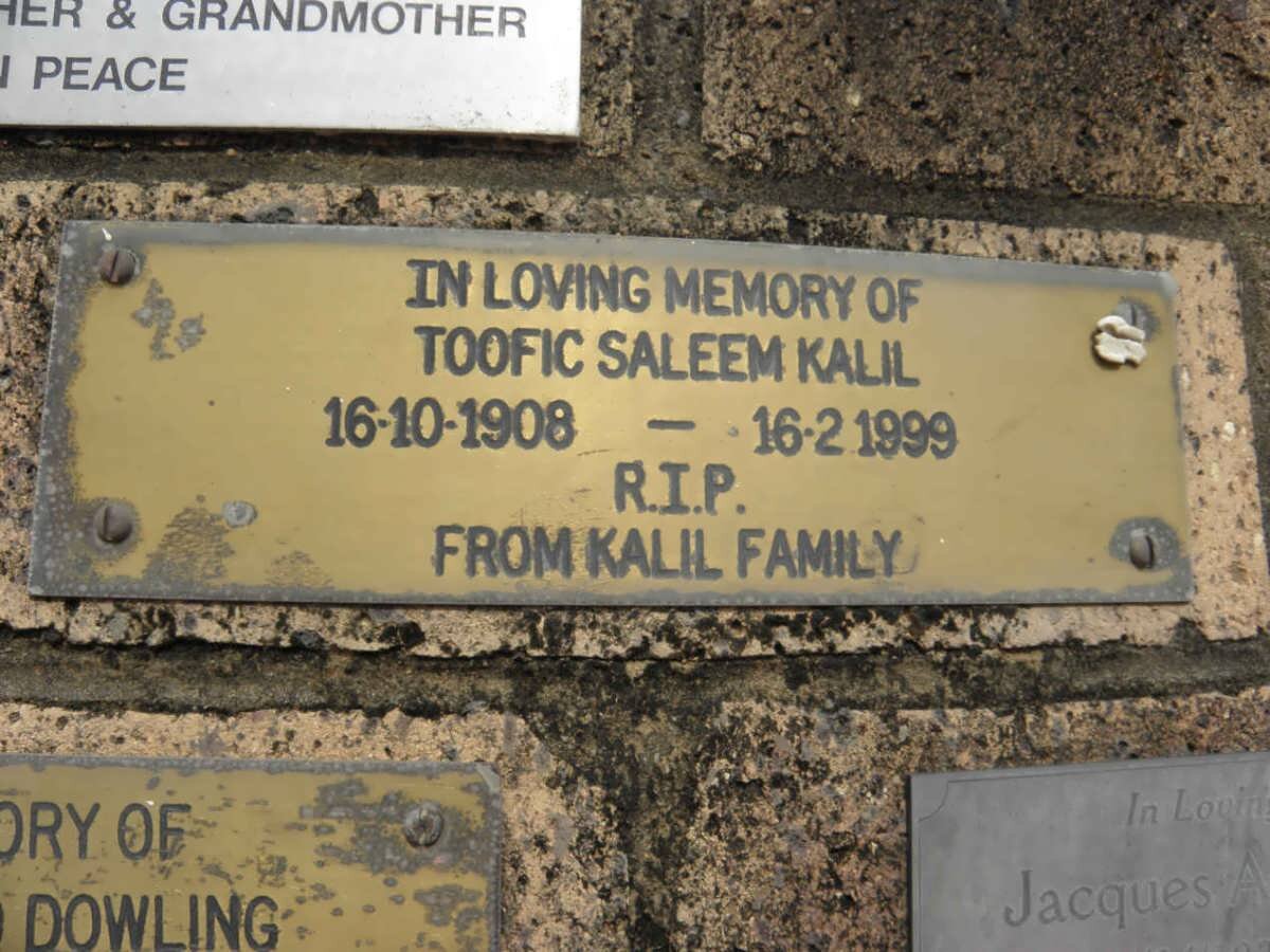 KALIL Toofic Saleem 1908-1999