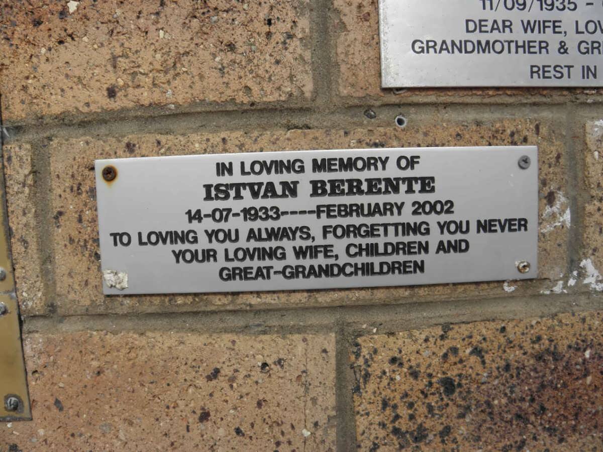 BERENTE Istvan 1933-2002
