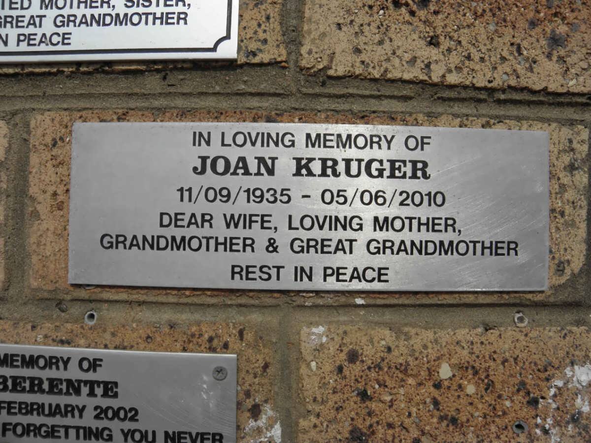 KRUGER Joan 1935-2010