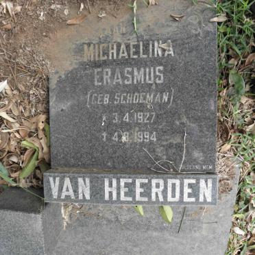 ERASMUS Michaelina nee SCHOEMAN 1927-1994