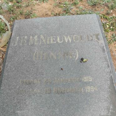 NIEUWOUDT J.H.M. 1919-1994
