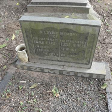 OSMOND Andrew Alfred 1928-1998 &amp; Elizabeth 1934-