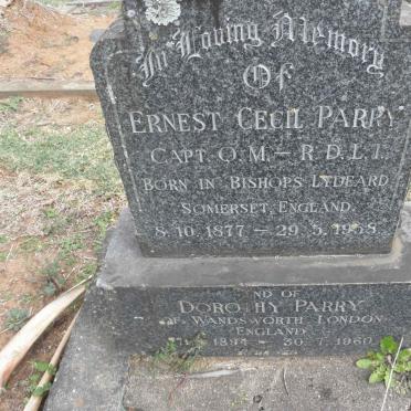 PARRY Ernest Cecil 1877-1958 &amp; Dorothy 1894-1960