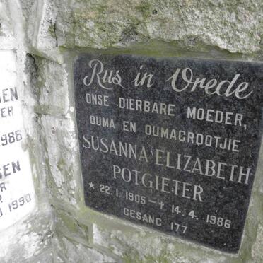 POTGIETER Susanna Elizabeth 1905-1986