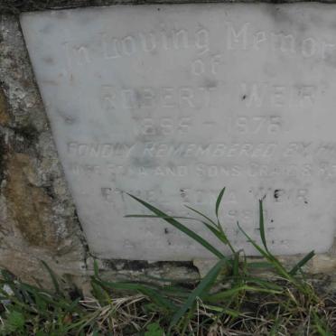 WEIR Robert 1895-1976 &amp; Ethel Edna 1902-1980