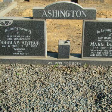 ASHINGTON Douglas Arthur 1910-1983 &amp; Marie Isabella 1919-1982