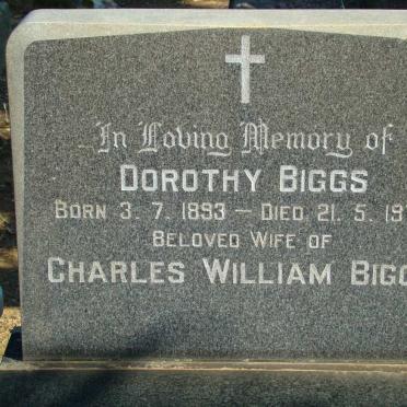 BIGGS Dorothy 1893-1997