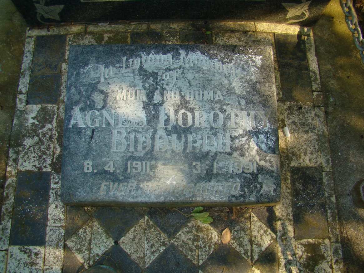 BIDDULPH Agnes Dorothy 1911-1991