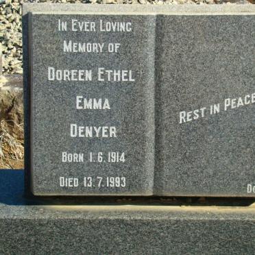 DENYER Doreen Ethel Emma 1914-1993