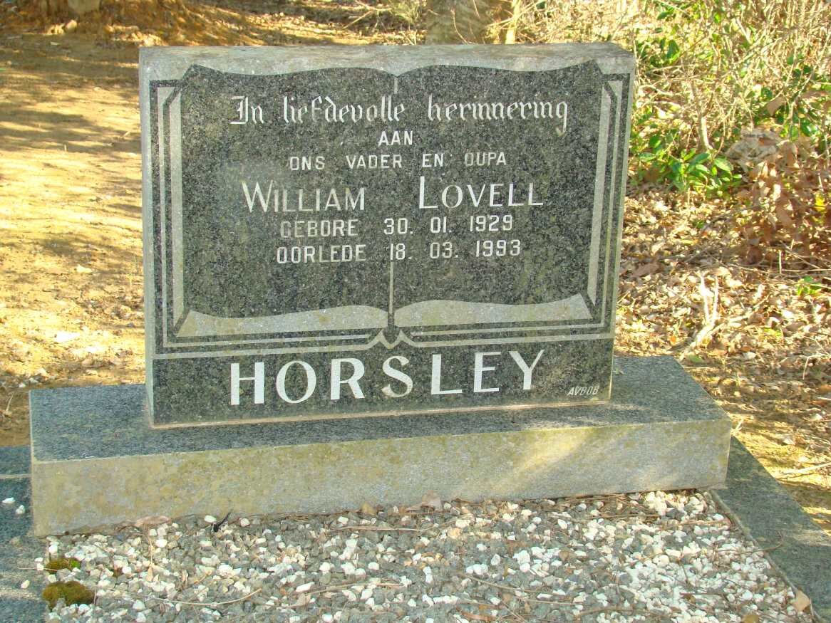 HORSLEY William Lovell 1929-1993