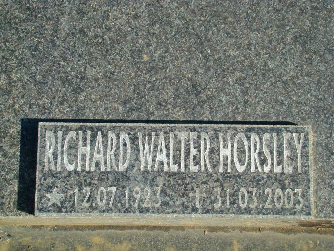 HORSLEY Richard Walter 1923-2003