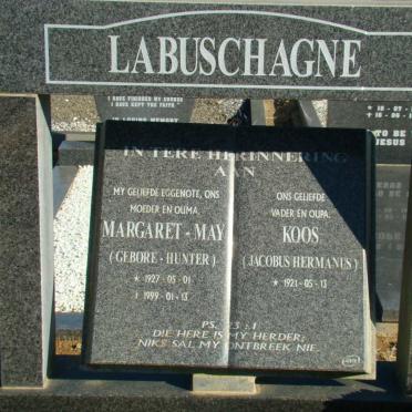 LABUSCHAGNE Jacobus Hermanus 1921- &amp; Margaret-May HUNTER 1927-1999