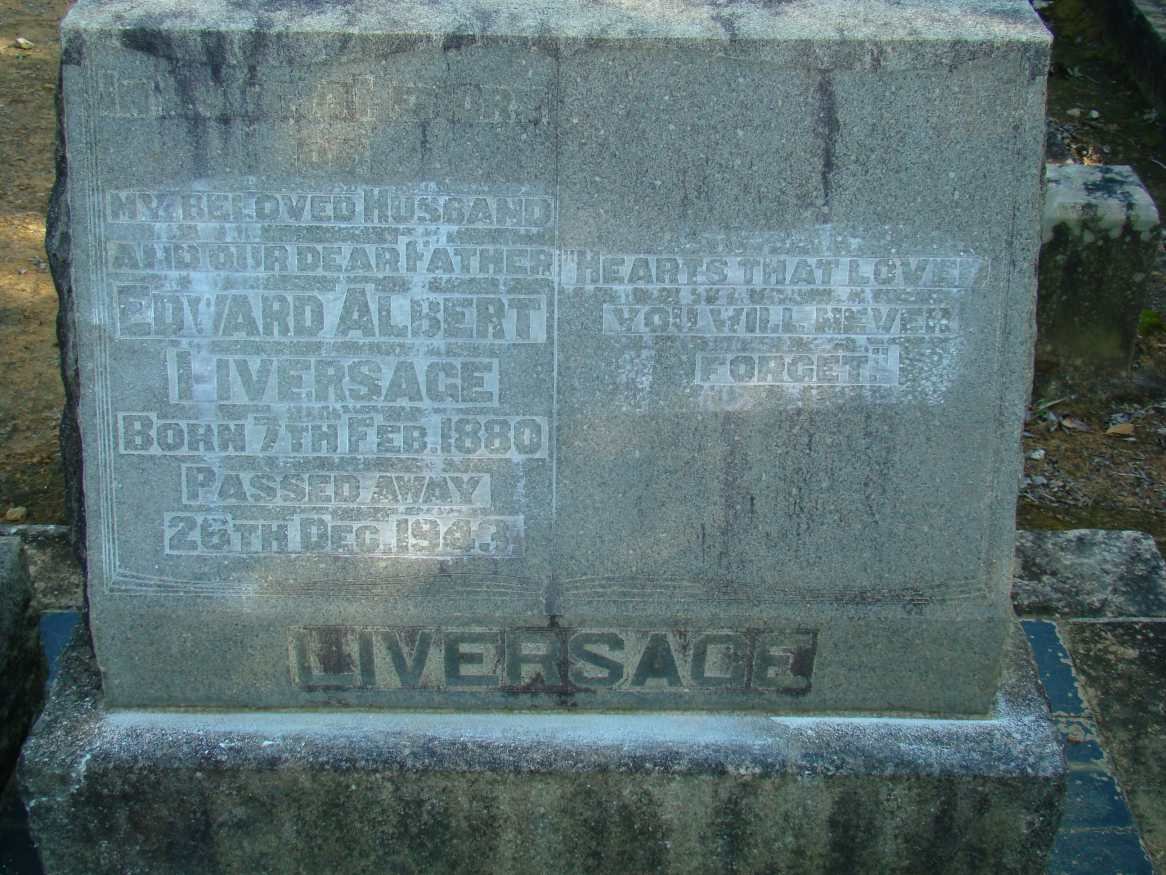 LIVERSAGE Edward Albert 1880-1943