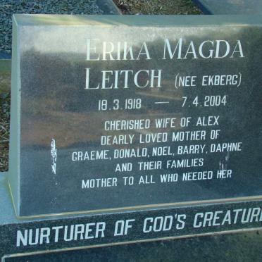 LEITCH Erica Magda neé EKBERG 1918-2004