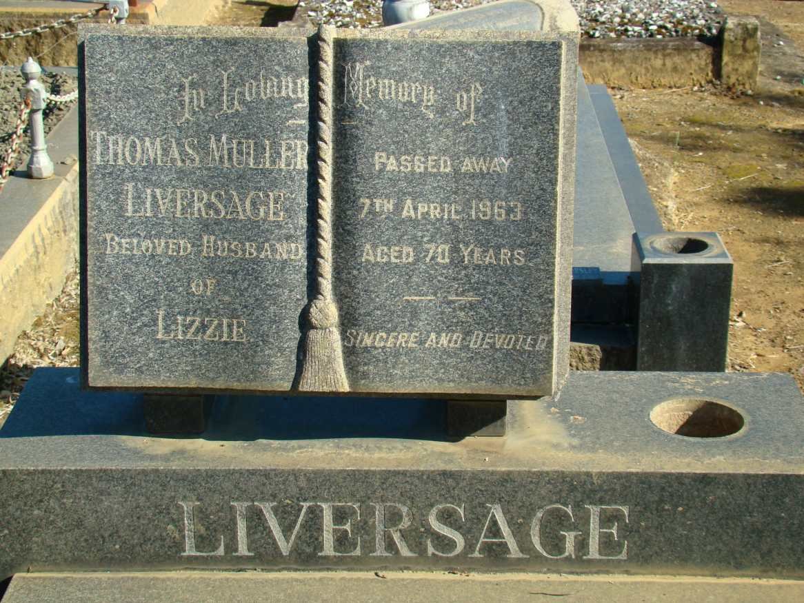 LIVERSAGE Thomas Muller -1963