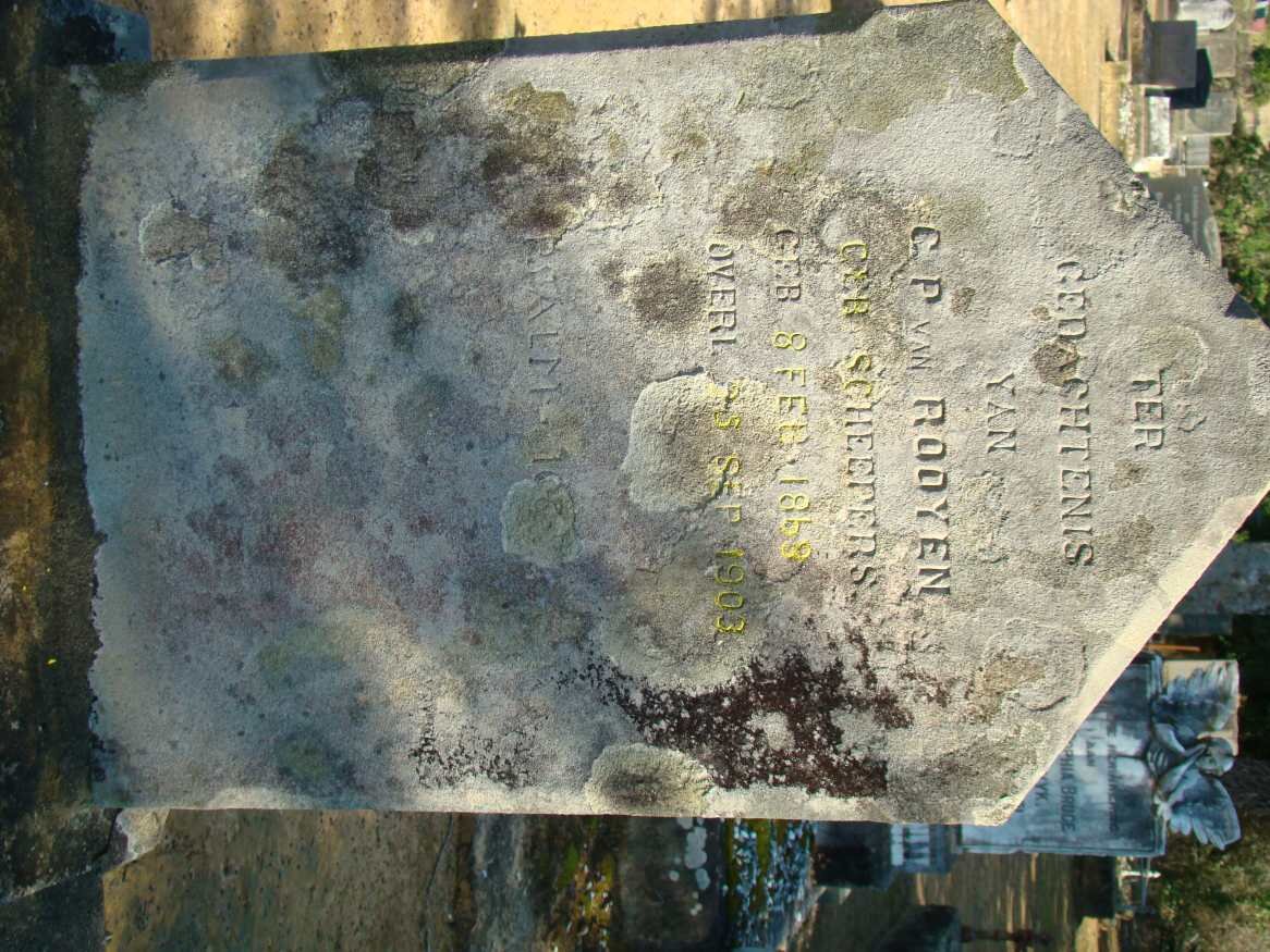 ROOYEN C.P., van nee SCHEEPERS 1863-1903
