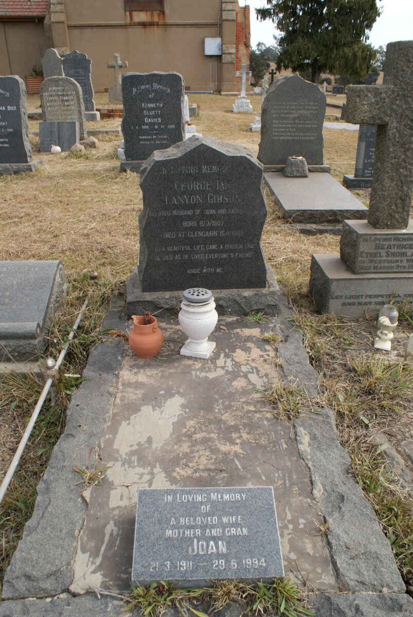 GIBSON George Ian ?anyon 1907-? &amp; Joan 1911-1994