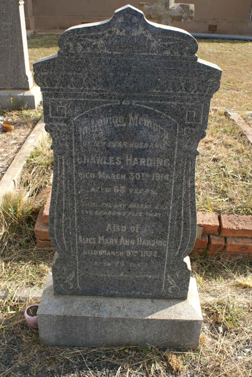 HARDING Charles -1914 &amp; Alice Mary Ann -1932