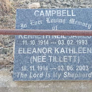CAMPBELL Kenneth Neil James 1914-1993 &amp; Eleanor Kathleen TILLETT 1914-2003