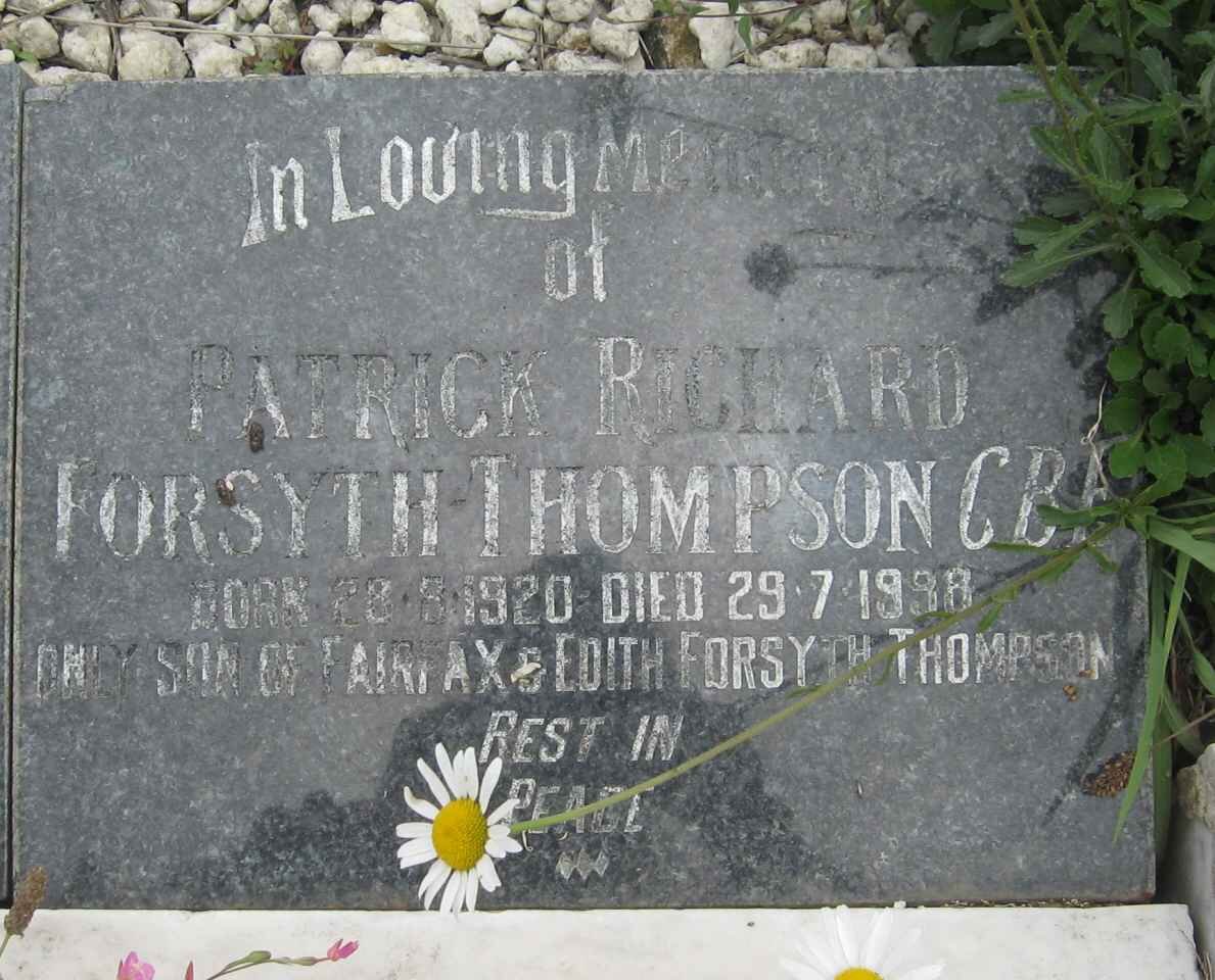 THOMPSON Patrick Richard, Forsyth 1920-1998