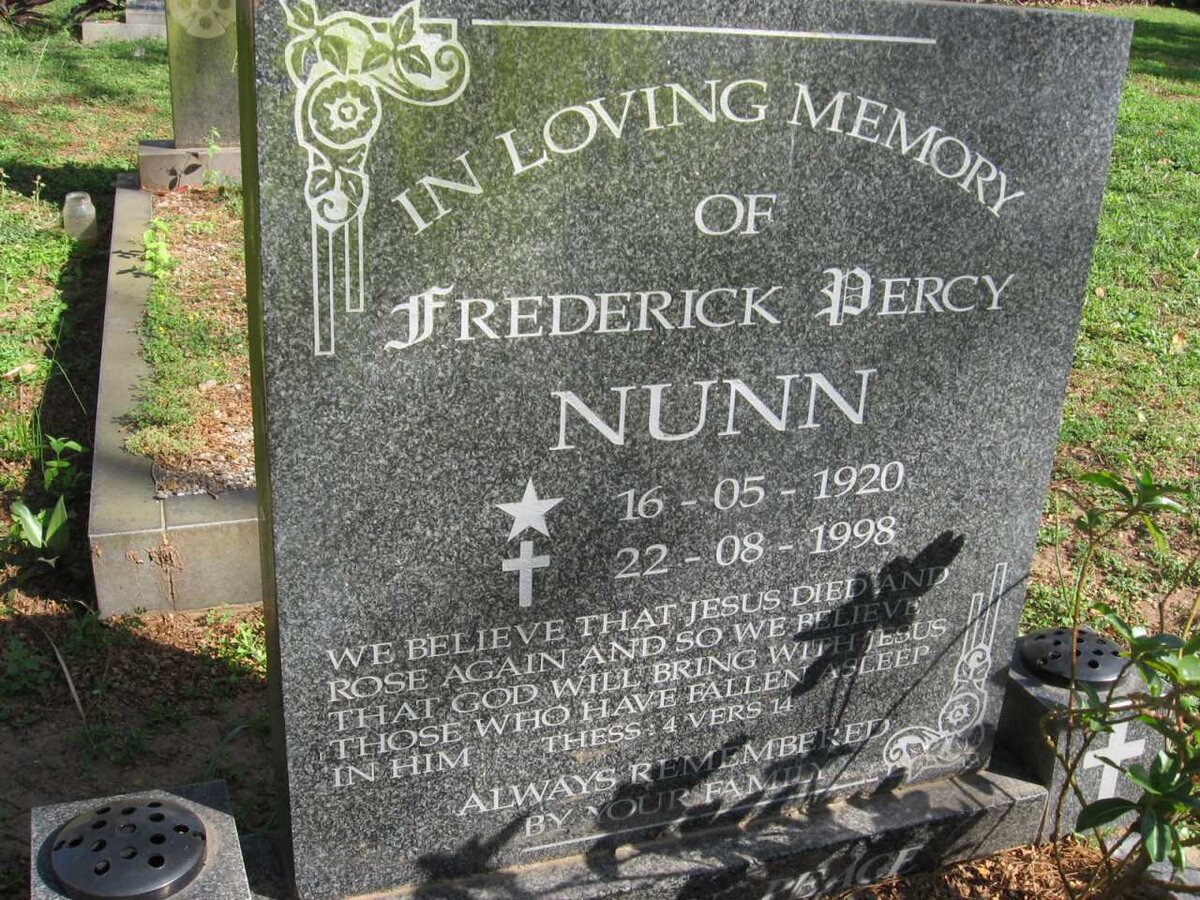 NUNN Frederick Percy 1920-1998