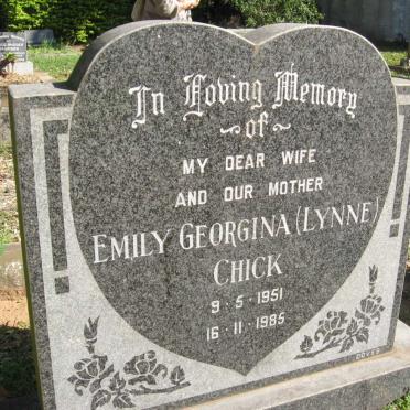 CHICK Emily Georgina 1951-1985