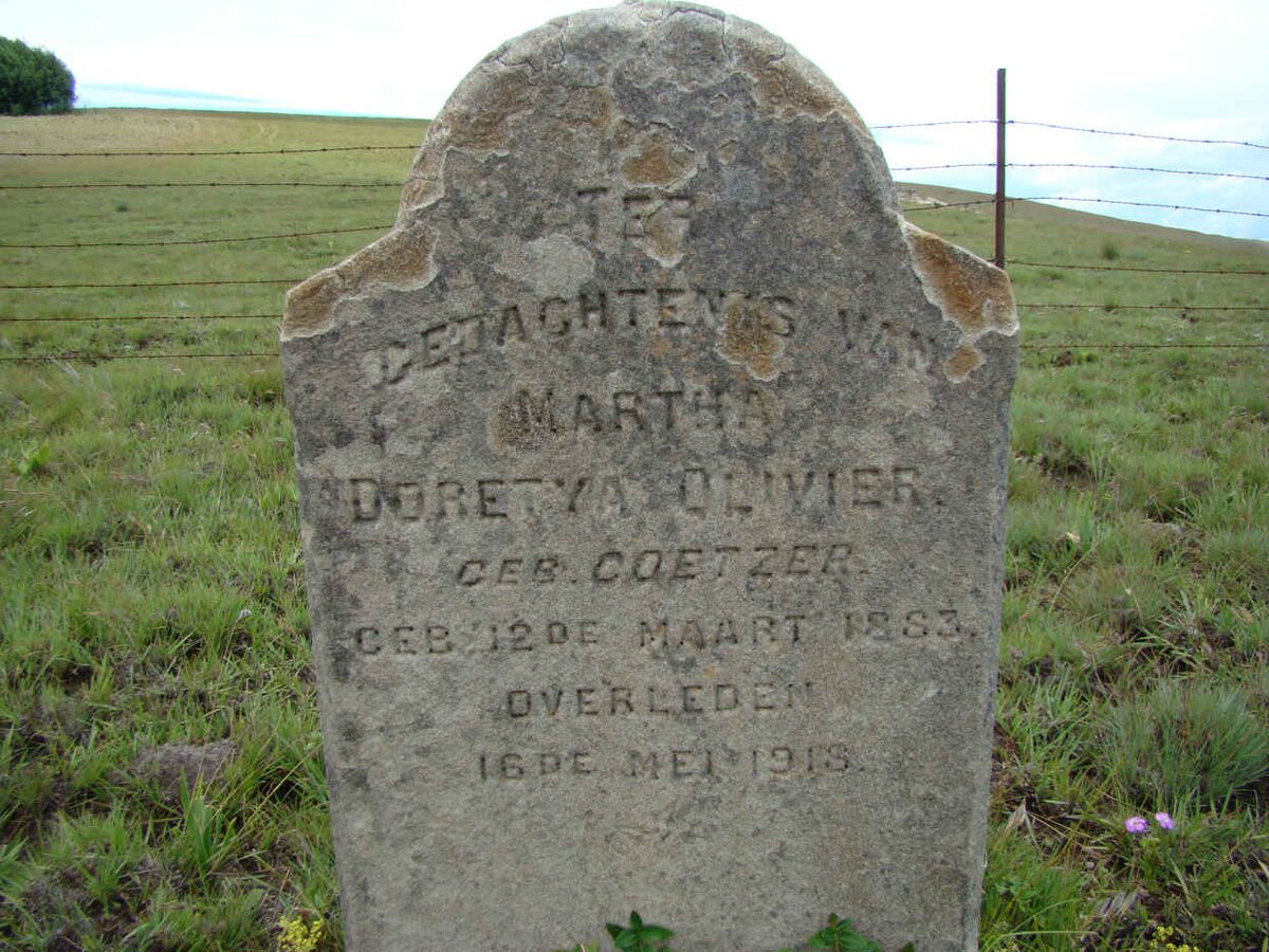 OLIVIER Martha Dorethy nee COETZER 1883-1918
