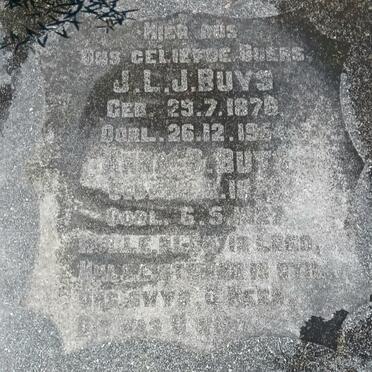 BUYS J.L.J. 1876-1954 & Anna S. 1872-1927