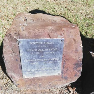 PAYNE Gerald William 1911-2001 &amp; Cynthia STANFORD 1917-2001