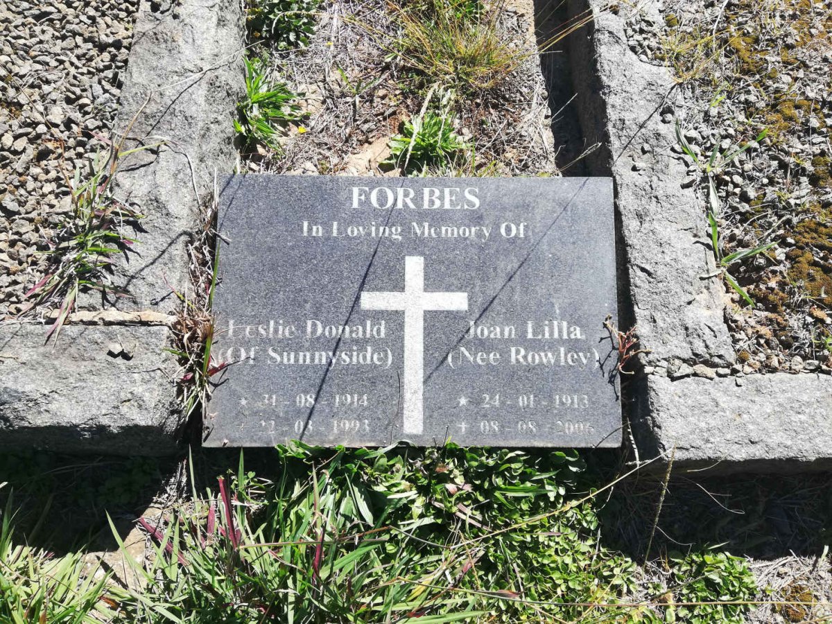 FORBES Leslie Donald 1914-1993 &amp; Joan Lilla ROWLEY 1913-2006