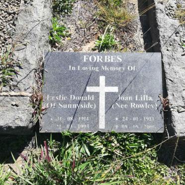 FORBES Leslie Donald 1914-1993 &amp; Joan Lilla ROWLEY 1913-2006