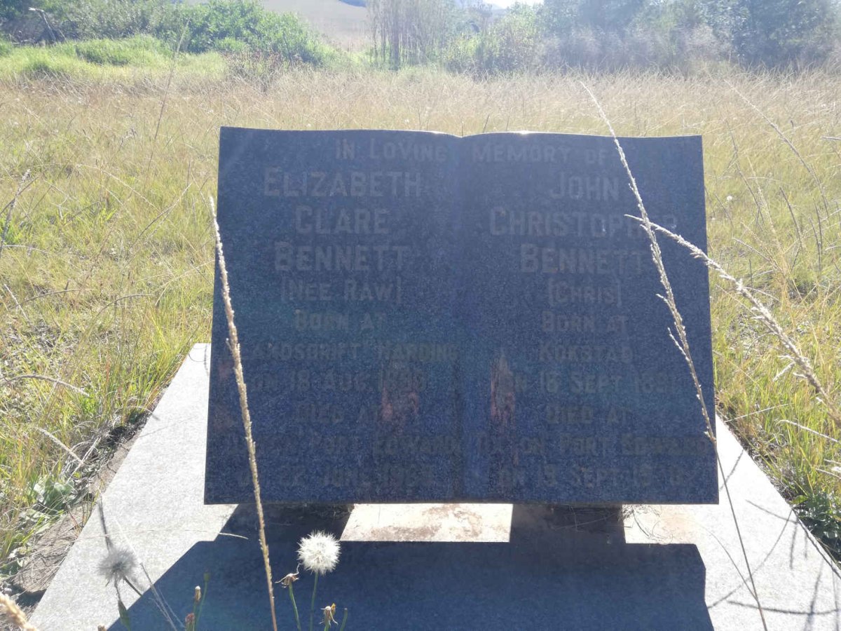 BENNETT John Christopher 1891-19?? &amp; Elizabeth Clare RAW 1890-196?