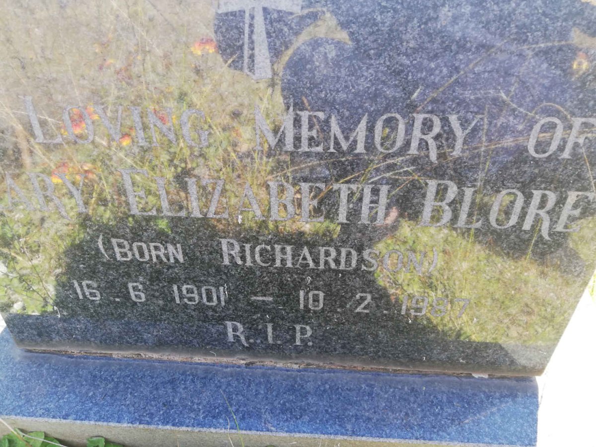 BLORE Mary Elizabeth nee RICHARDSON 1901-1987