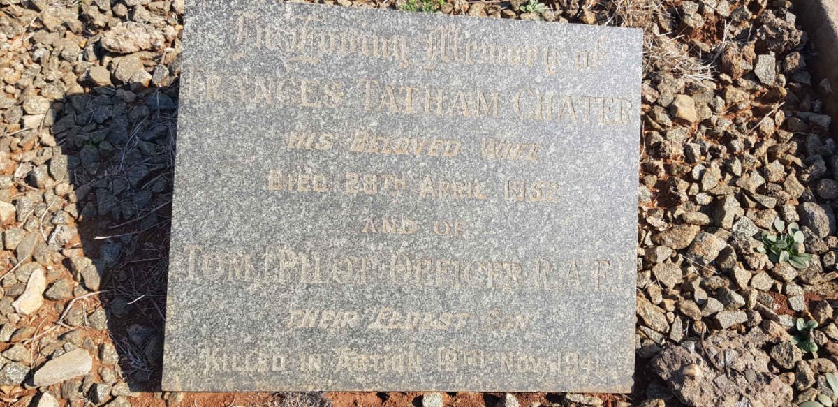 CHATER Frances Tatham -1952 :: CHATER Tom -1941