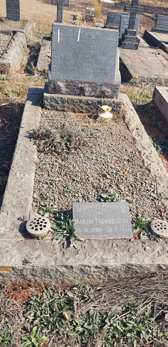 GRAY Alexander Robert -1955 &amp; Matilda Louise -1962 :: GRAY Martin Thomas 1898-1977