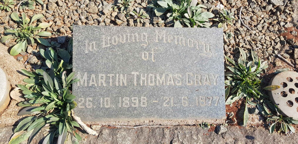 GRAY Martin Thomas 1898-1977