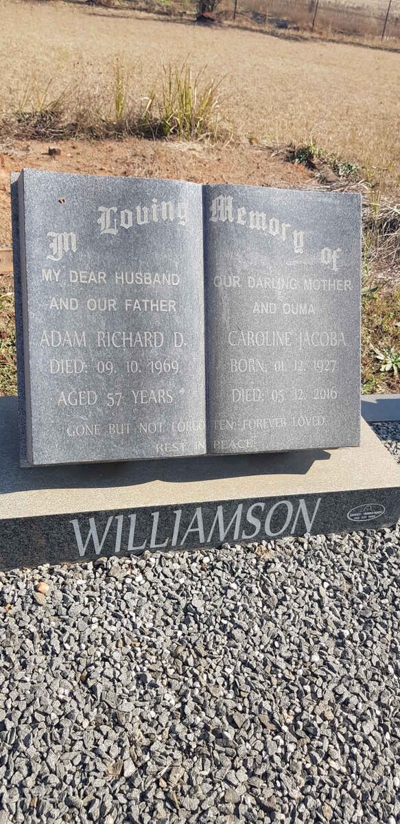 WILLIAMSON Adam Richard D. -1969 &amp; Carolina Jacoba 1927-2016 :: WILLIAMSON Simon Adam John -1966