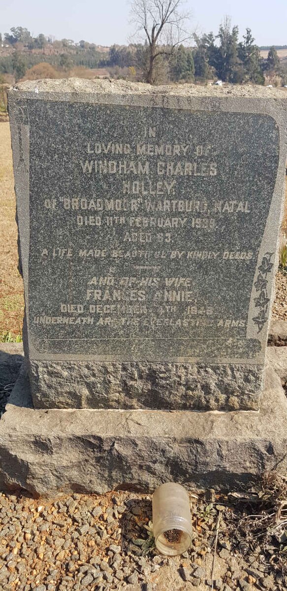 HOLLEY Windham Charles -1939 &amp; Frances Annie -1946