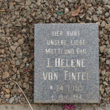 FINTEL I. Helene, von 1913-1994