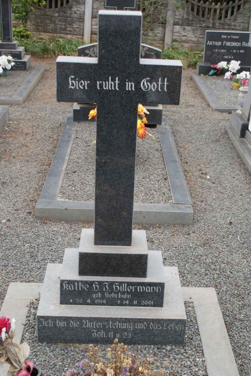 HILLERMANN Kathe H. ? nee KEHRHAHN 1914-2001