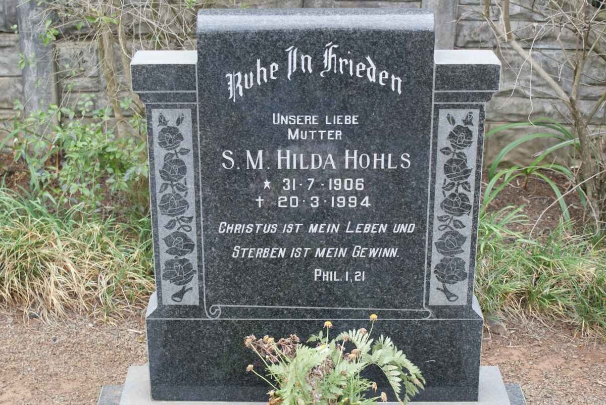 HOHLS S.M. Hilda 1906-1994