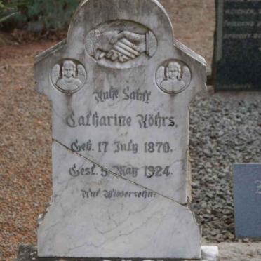 KOHRS A. Catharine nee von FINTEL  1870-1924