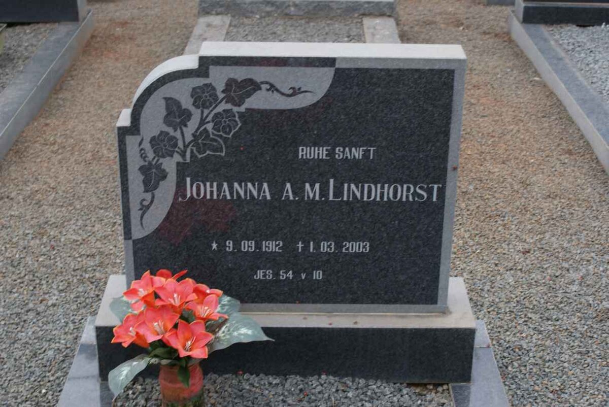 LINDHORST Johanna A.M. 1912-2003
