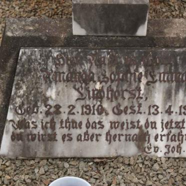 LINDHORST Amanda Sophie Emma 1910-1927