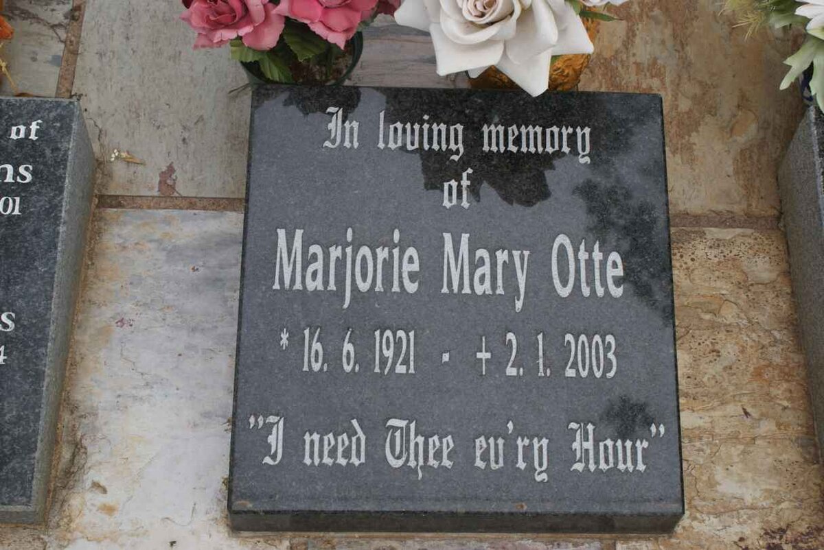 OTTE Marjorie Mary 1921-2003