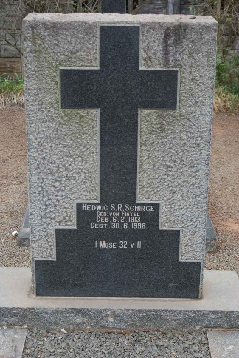 SCHIRGE Hedwig S.R. nee von FINTEL 1913-1998