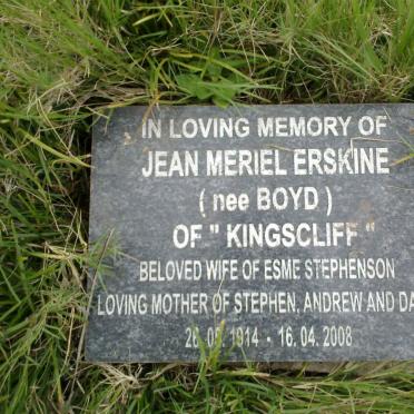 ERSKINE Jean Meriel nee BOYD 1914-2008